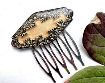 Art Deco Hair Comb, Vintage Hair Comb, Art Deco Hair Accessories, Vintage Hair Slide, Retro Hair Comb, 1920s Style Hair Comb