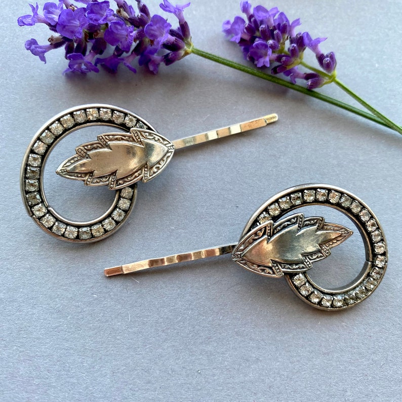 Vintage Art Deco Hair Clips Vintage Art Deco Hair Pins Art Etsy UK