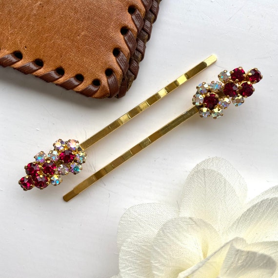 1940s Vintage Red Hair Pins, Antique Red Hair Cli… - image 9