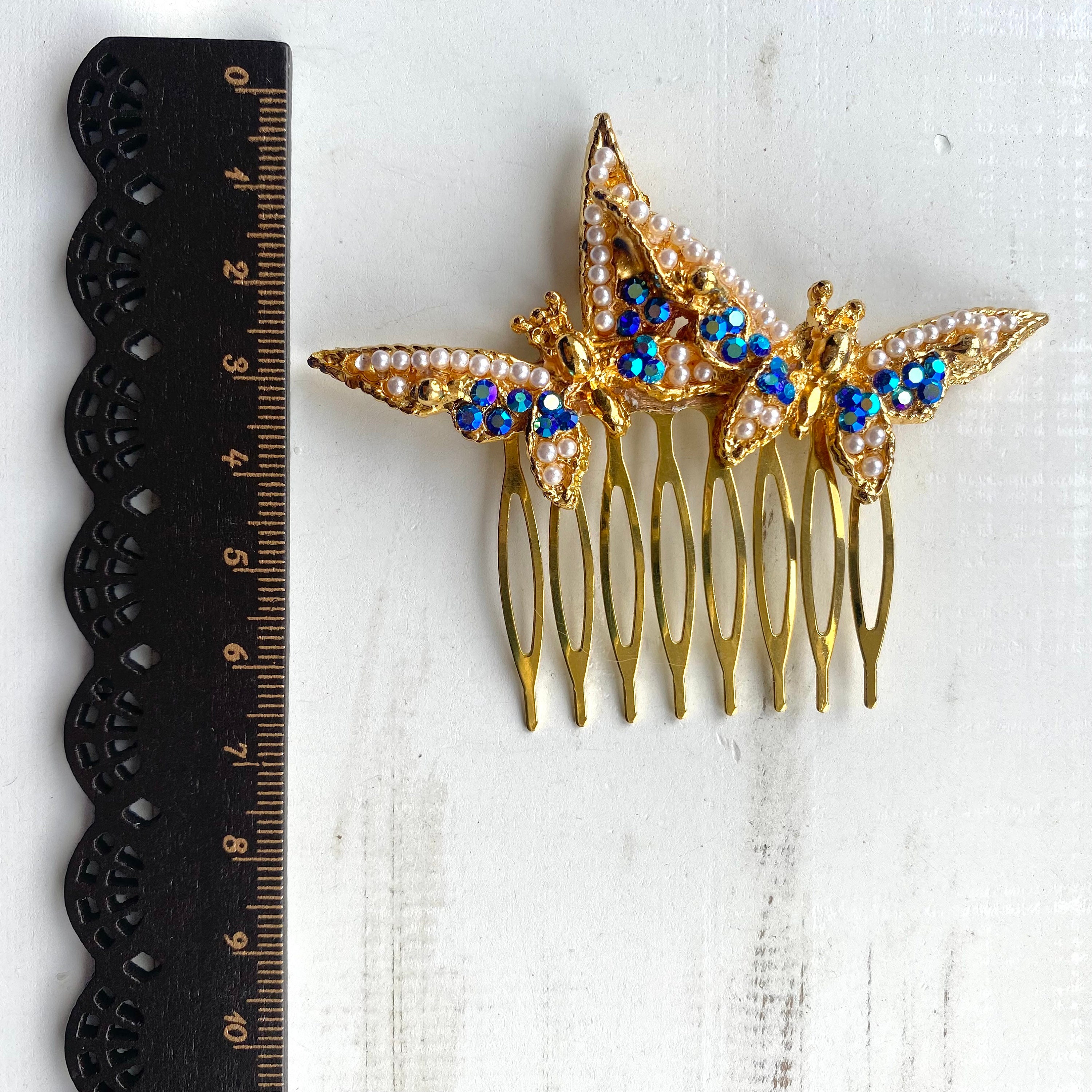 Vintage Butterfly Hair Comb 1940s Butterfly Hair Clip 1940s Etsy