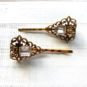 Vintage Victorian Hair Clips Vintage Gold Hair Clips | Etsy