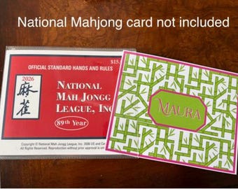 Personalized Mahjong Card Protector, Custom Toile Trifold Card Cover, Mahjong Accessories, Fits NMJL Large Card - Etsy Personalized Mahjong Card Protector, Custom Toile Trifold Card Cover, Mahjong Accessories, Fits NMJL Large Card - Etsy