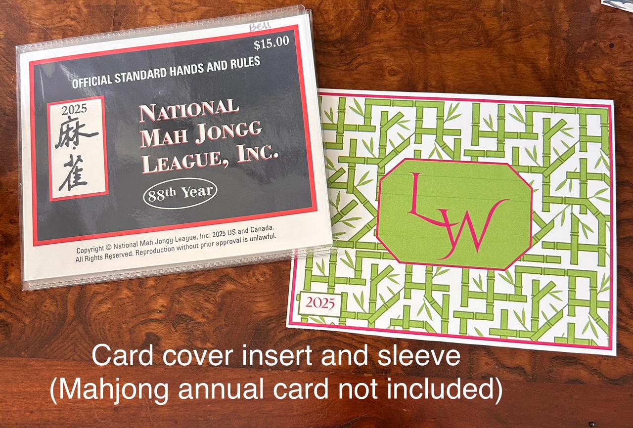 Mahjong Card Sleeve/protector and Personalized Insert: Large Print Card  Size - Etsy Israel