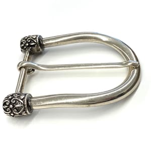 Boucles, boucles de ceinture, argent 40 mm Boucle finition chromée