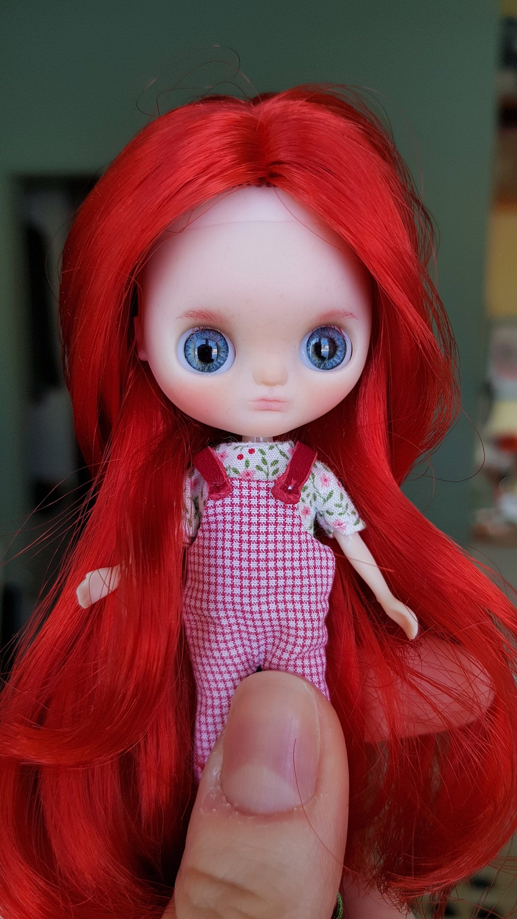blythe doll red hair