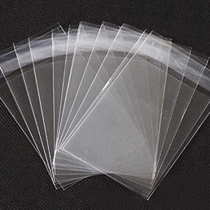 8 SIZES 200pc Clear Sealing Flat Cello/Cellophane Treat Bag Packaging Bags with Adhesive Closure Good for Snacks Bakery Cookies Candies