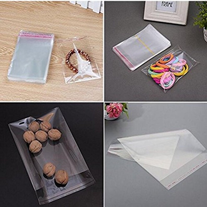100PCS 13.5 X17.5Inch Clear Flat Cello Cellophane Resealable OPP...