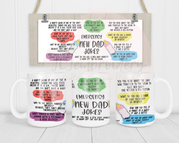 Funny Mug for New Dad /new Dads Emergency Jokes/ Dad Jokes/ Gift