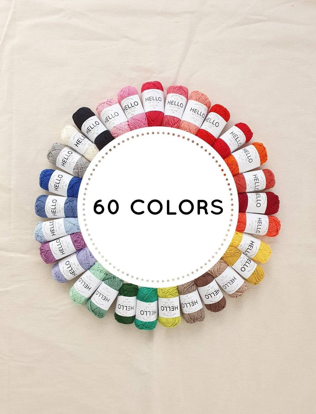 HELLO DK /%100 Cotton Yarn Crochet Yarn Punch Needle Yarn Amigurumi Yarn