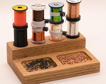 Fly Tying Desk Hooks Beads and Spool Organizer