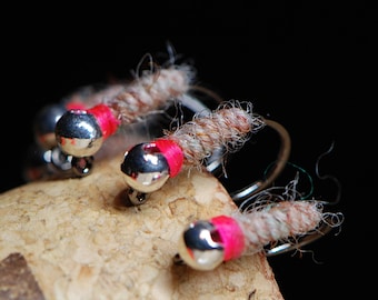 Utah Killer Bug Nymph Trout Fly Fishing Flies for Trout Tungsten Bead Euro Nymph Jig Pack of 3