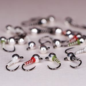 Zebra Midge Nymphs Trout Fly Fishing Flies for Trout Tungsten Bead Euro Nymph Jig Pack of 3