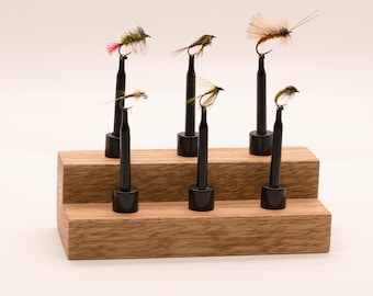 Fly Tying Desk Fly Display Holder with 6 Clips