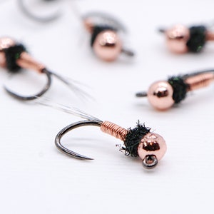 Copper John Nymph Trout Flies for Fly Fishing Flies for Trout Tungsten Bead Euro Nymph Jig Pack of 3