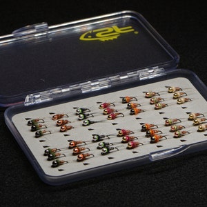 Trout Flies for Fly Fishing Flies for Trout Nymph Flies in Fly Box Euro Nymphs Assortment Pheasant Tail 42 Jig Nymphs
