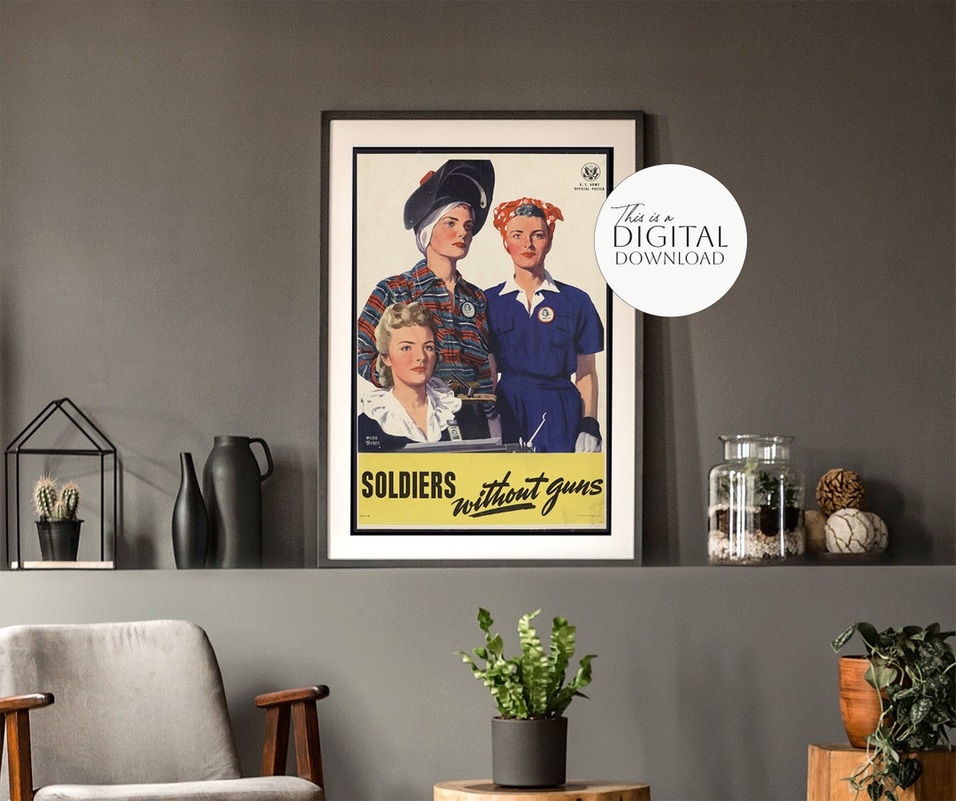 Soldiers Without Guns WWI Wall Art First World War Propaganda PRINTABLE
