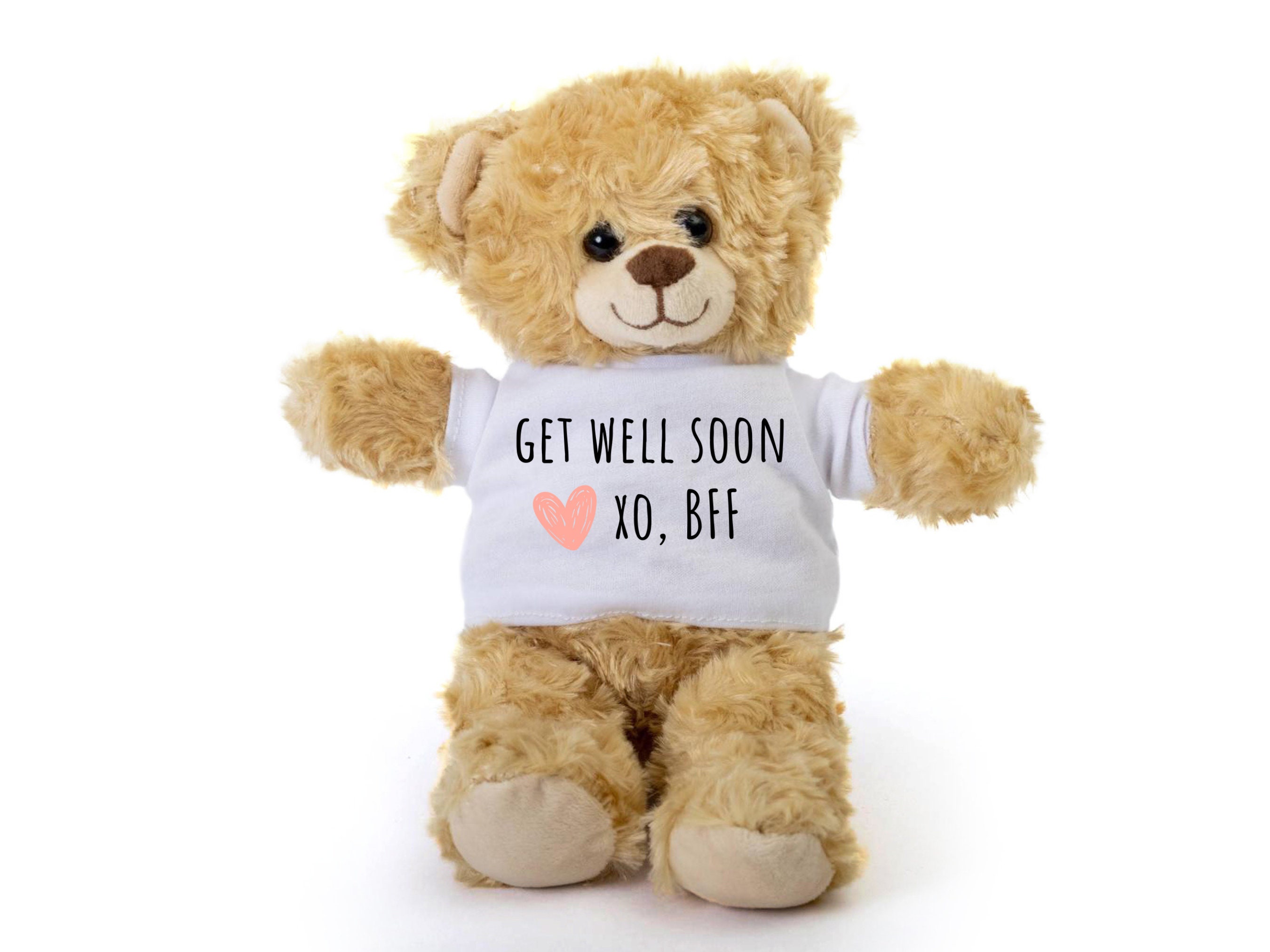 Personalized Teddy Bear Get Well Soon Gift Best Friends Kids 