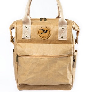 Paper backpack PAPERO 2 in 1 handbag, robust, slightly waterproof, vegan, sustainable, fair Renewable material with FSC certificate