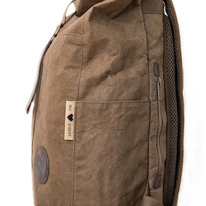 Paper Yeti Backpack PAPERO, Lightweight, Sturdy, Waterproof Leather, Urban Style, Laptop, Ultraminimalistically Recyclable image 3