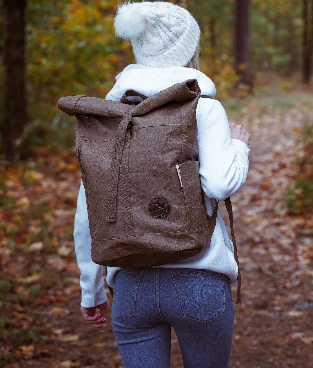 Paper Yeti Backpack PAPERO, Lightweight, Sturdy, Waterproof Leather