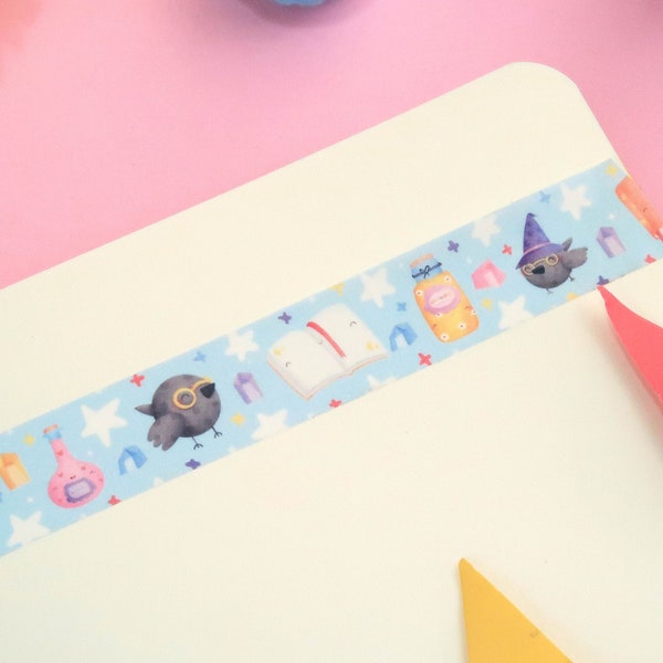 Witchy Washi Tape | Cute Illustrated Washi Tape | Decorative Masking Tape | Kawaii Pattern Washi Tape