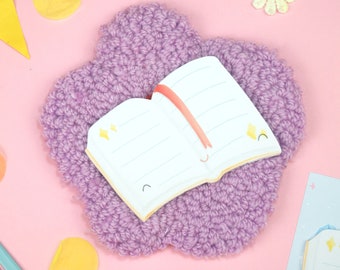 Book notepad, cut out cute kawaii stationery, to do list paper notepad, aesthetic pastel planner, daily office custom mini stationary