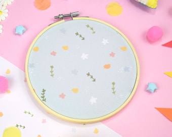 Flowers cottagecore pin hoop for enamel pin and badges, cute pastel aesthetic wall decoration, pin display banner, custom pin custom board