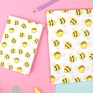 Bee Pattern Handmade Notebook, A5 Cute Kawaii Notepad, - Etsy