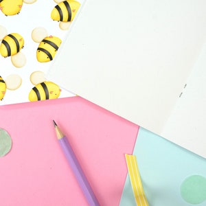 Bee Pattern Handmade Notebook, A5 Cute Kawaii Notepad, - Etsy