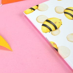 Bee Pattern Handmade Notebook, A5 Cute Kawaii Notepad, - Etsy