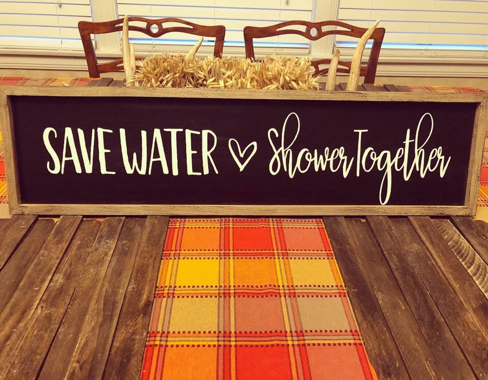 Save Water Shower Together Bathroom Sign Framed Sign | Etsy