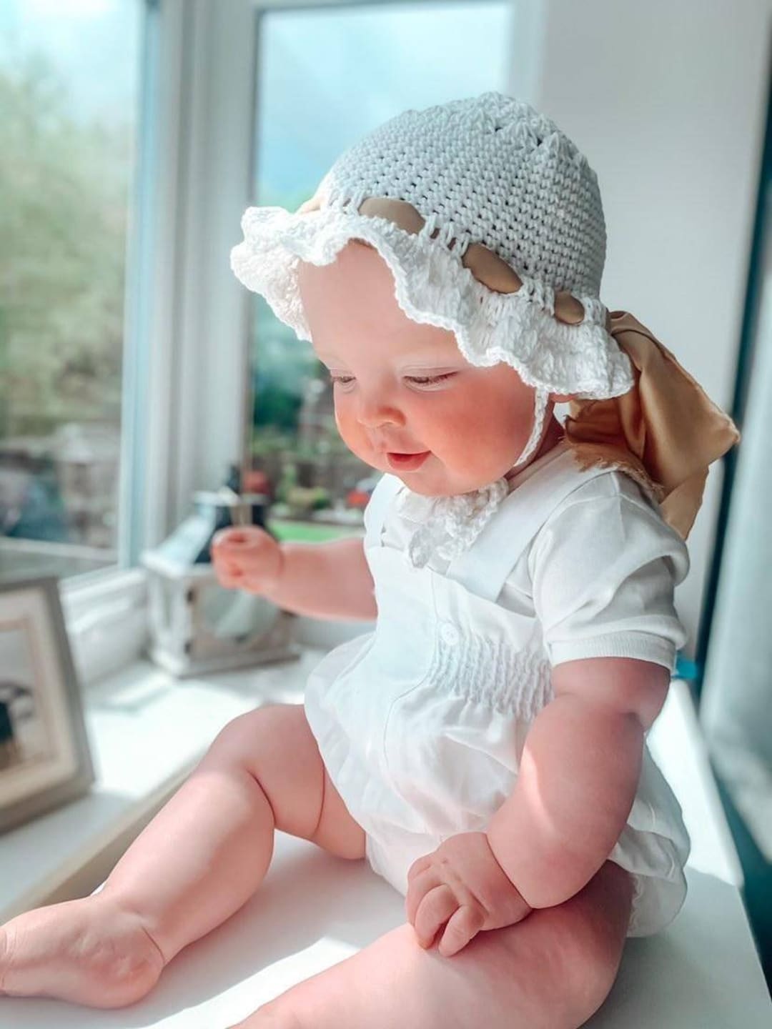 Amazon.co.jp: ホリデイ holiday CABLEKNIT BABY BONNET 帽子