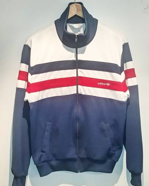 adidas blue red white jacket