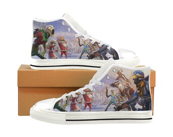 fortnite christmas shoes fortnite high tops fortnite sneakers new season look like converse women s men s kid s high tops skull trooper - fortnite hausschuhe