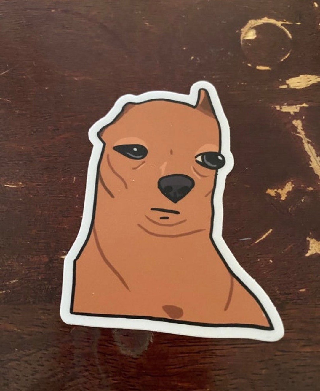 Cursed Chihuahua Vinyl Sticker - Etsy