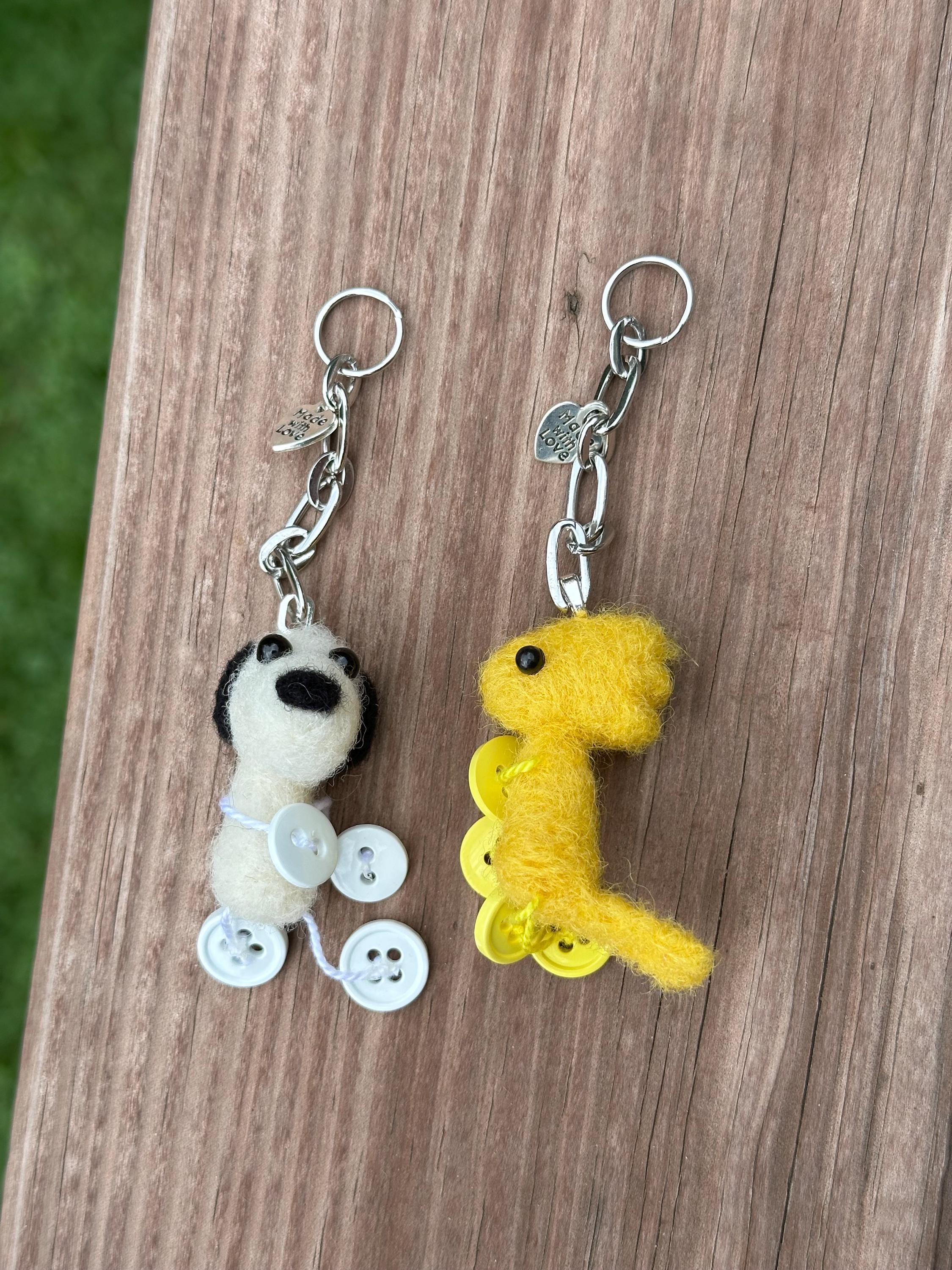 Puppet Keychains Esnuppi and Woolsock Button Puppet Keychains - Etsy