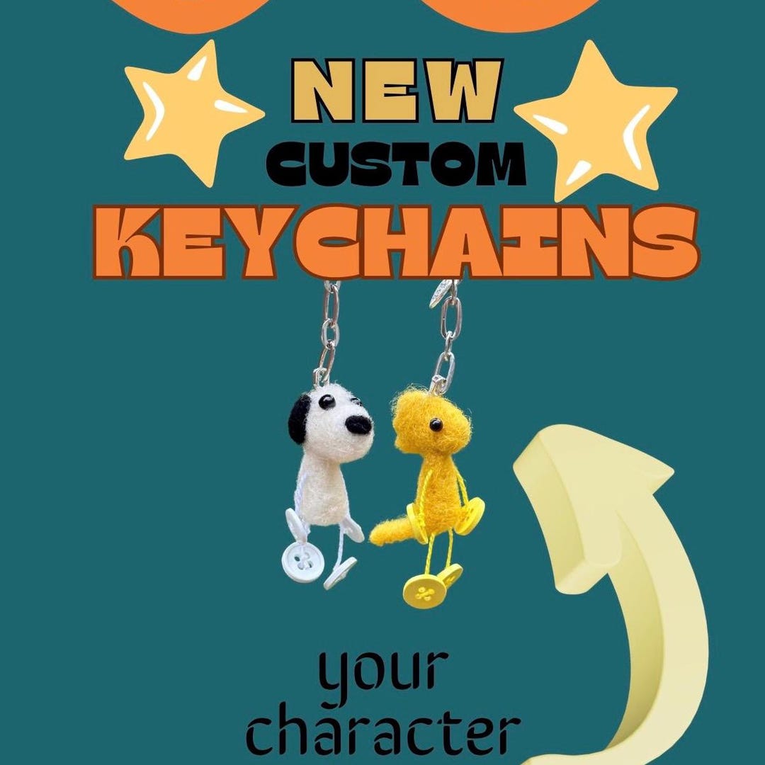 Custom Button Puppet Keychains - Etsy