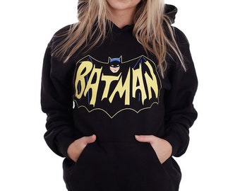 Funky Personalised Batman Superhero Kids Hoodie Jumper Ages 3-12