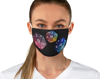 DnD Fabric Face Mask, Adjustable Nylon Spandex Ear Loops