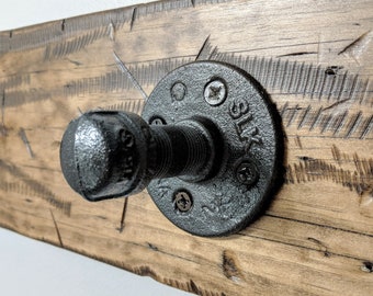 Industrial Gas Pipe Towel Hook, Rustic Farmhouse Decor