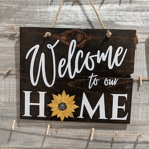Welcome to our Home Interchangeable Barn Wood Sign, Modern Farmhouse Decor, Holiday Themed Decor, Switch Out O Themes, You Pick Themes!