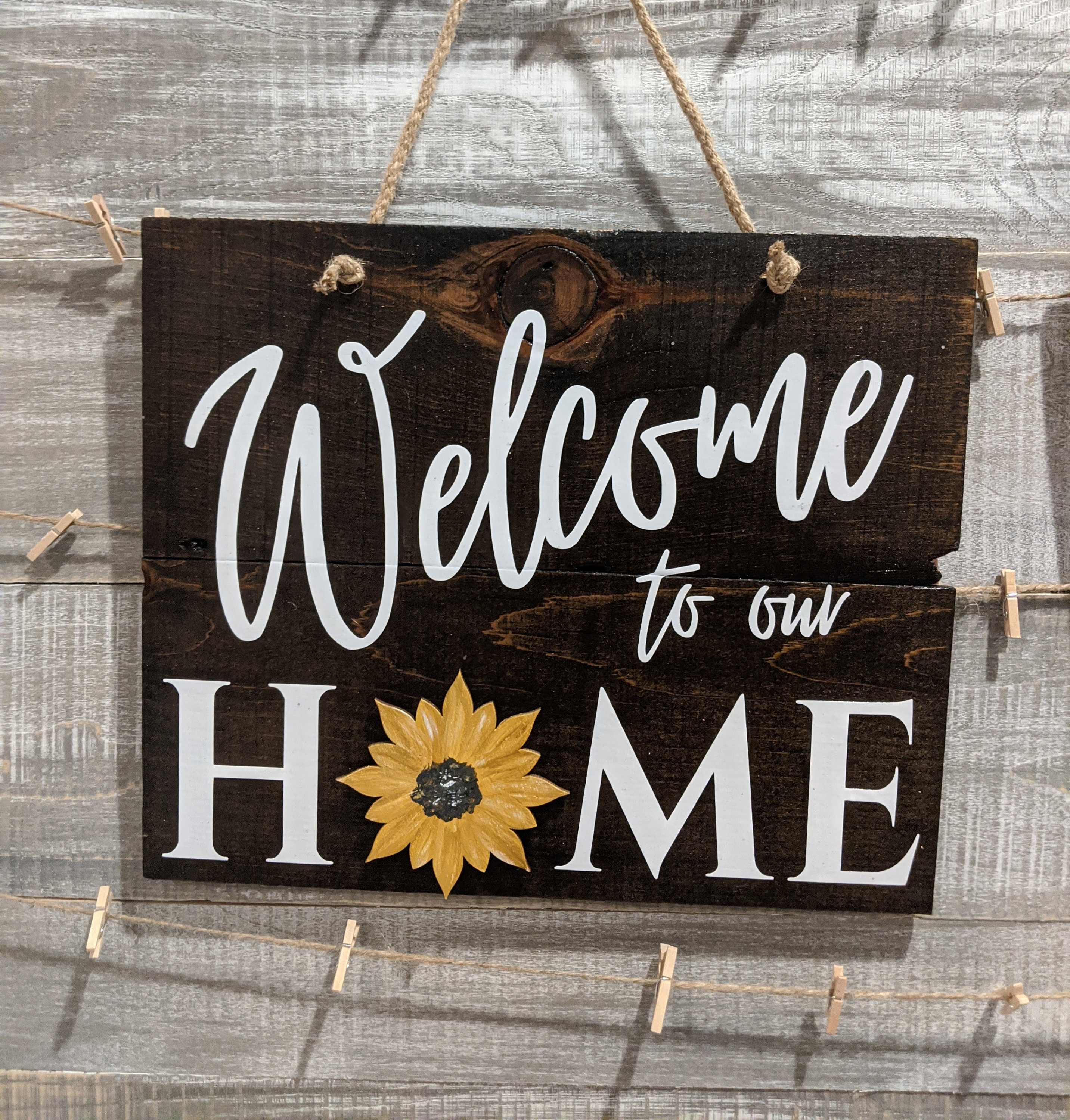 Welcome to Our Home Interchangeable Wood Sign 28 x 1 x 11 Inches