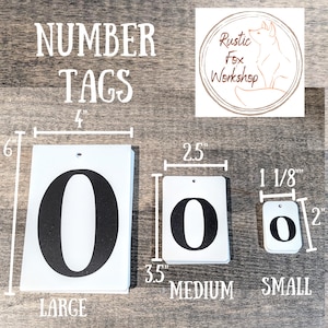 Number Tags, tiles, stacks, 0-9, wood, Various sizes available