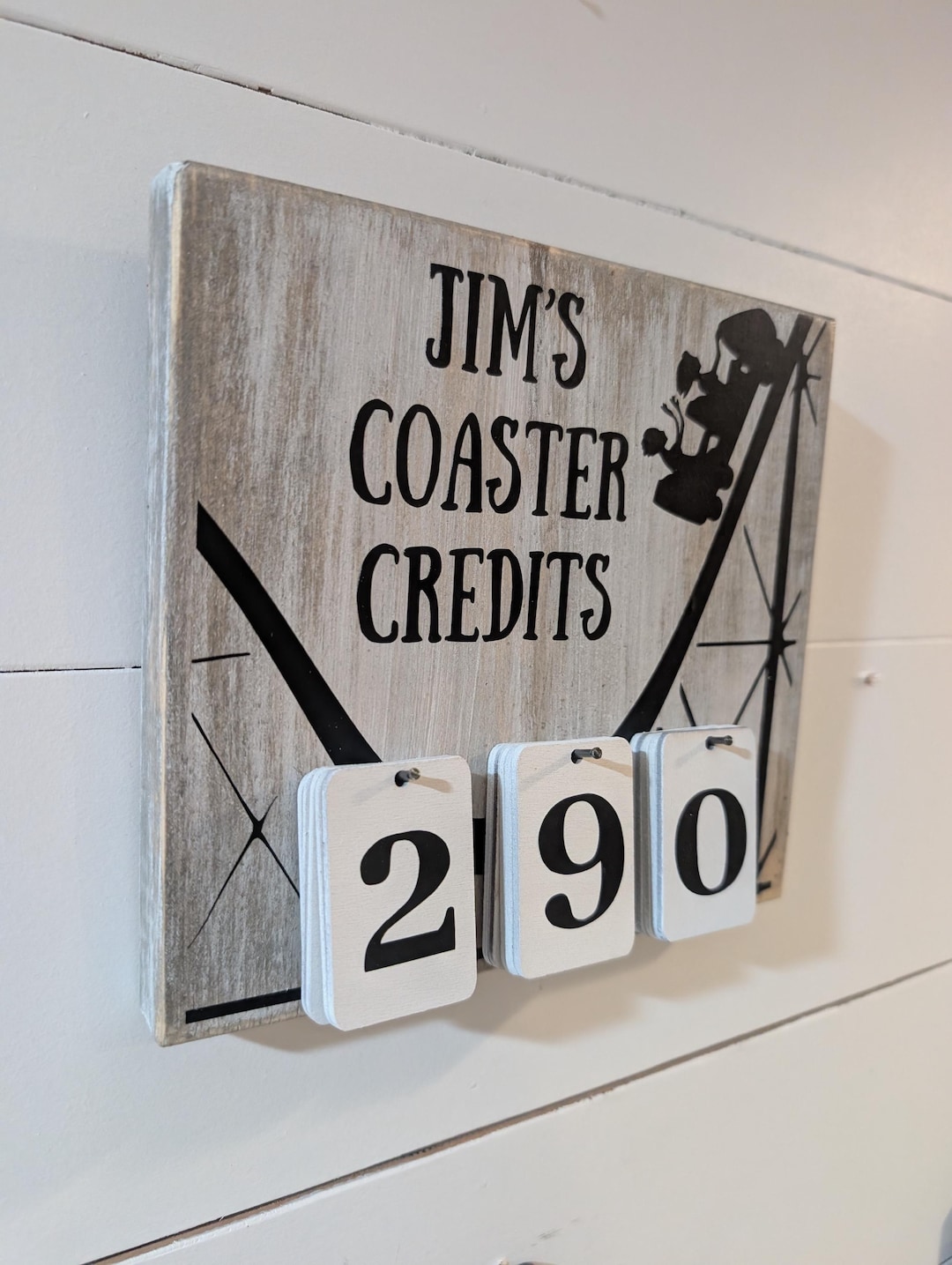 Custom Quote Wood Sign: Roller Coaster Counter, Episode Tracker (7x7 ...
