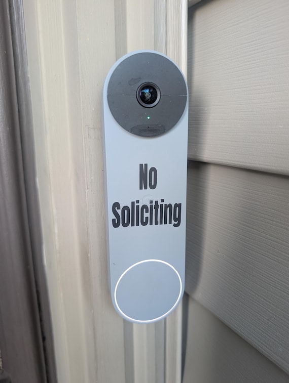 No Soliciting Decal for Google Nest Doorbell