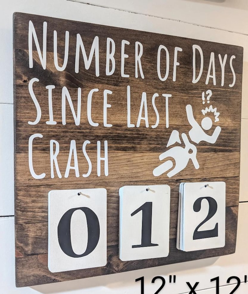 Cartello incidente personalizzato da appendere alla parete, 10" x 12", in legno massello, conto alla rovescia, servizio clienti, episodio, sicurezza, incontro, numero, *PERSONALIZZA immagine 9