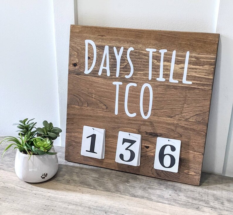 Cartello incidente personalizzato da appendere alla parete, 10" x 12", in legno massello, conto alla rovescia, servizio clienti, episodio, sicurezza, incontro, numero, *PERSONALIZZA immagine 5