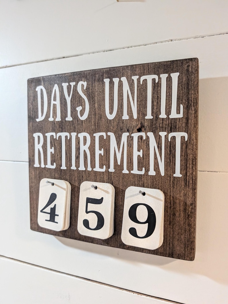 Days Until Retirement Number Sign, Custom Quote Incident Sign, Solid