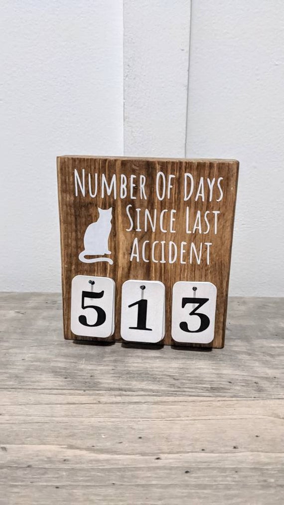 number-of-days-since-last-accident-sign-cat-distressed-wood-etsy