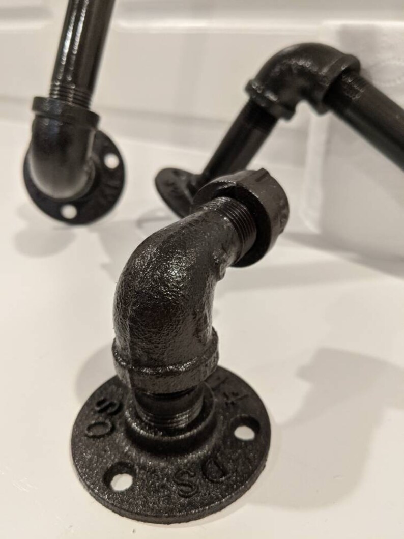 3 Piece Set of Industrial Rustic Pipe Bathroom Fixtures Etsy